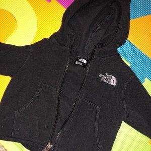 North Face infant black fleece jacket